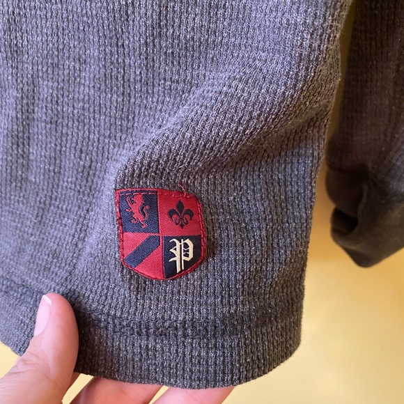 U.S. Polo Men’s Long Sleeve Grey Thermal Simple Casual Neutral Top - Picture 5 of 8